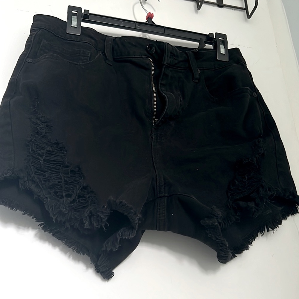 Black Denim Shorts